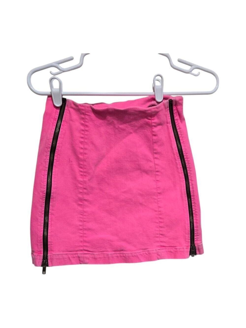 Carmar Hot Pink Mini Skirt Size 25 Y2K Barbiecore Festival Bodycon